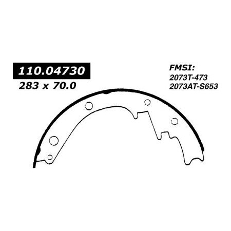 Centric Centric Heavy Duty Brake Shoes, Centric Parts 112.04730 112.0473